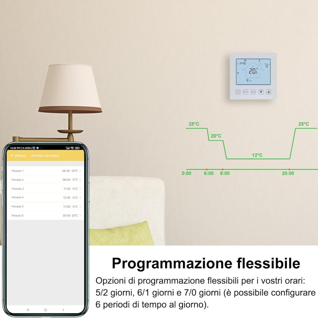 KETOTEK Termostato WiFi Caldaia - foto 2